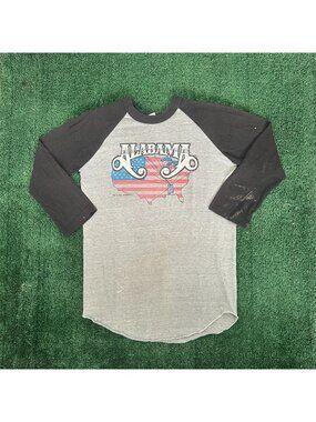 Vintage 80s Alabama Mountain Music Tour T-Shirt Band Tee